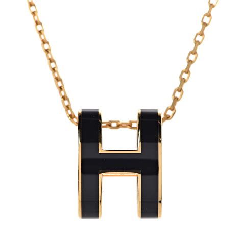 hermes braveket black gold|hermes gold necklaces.